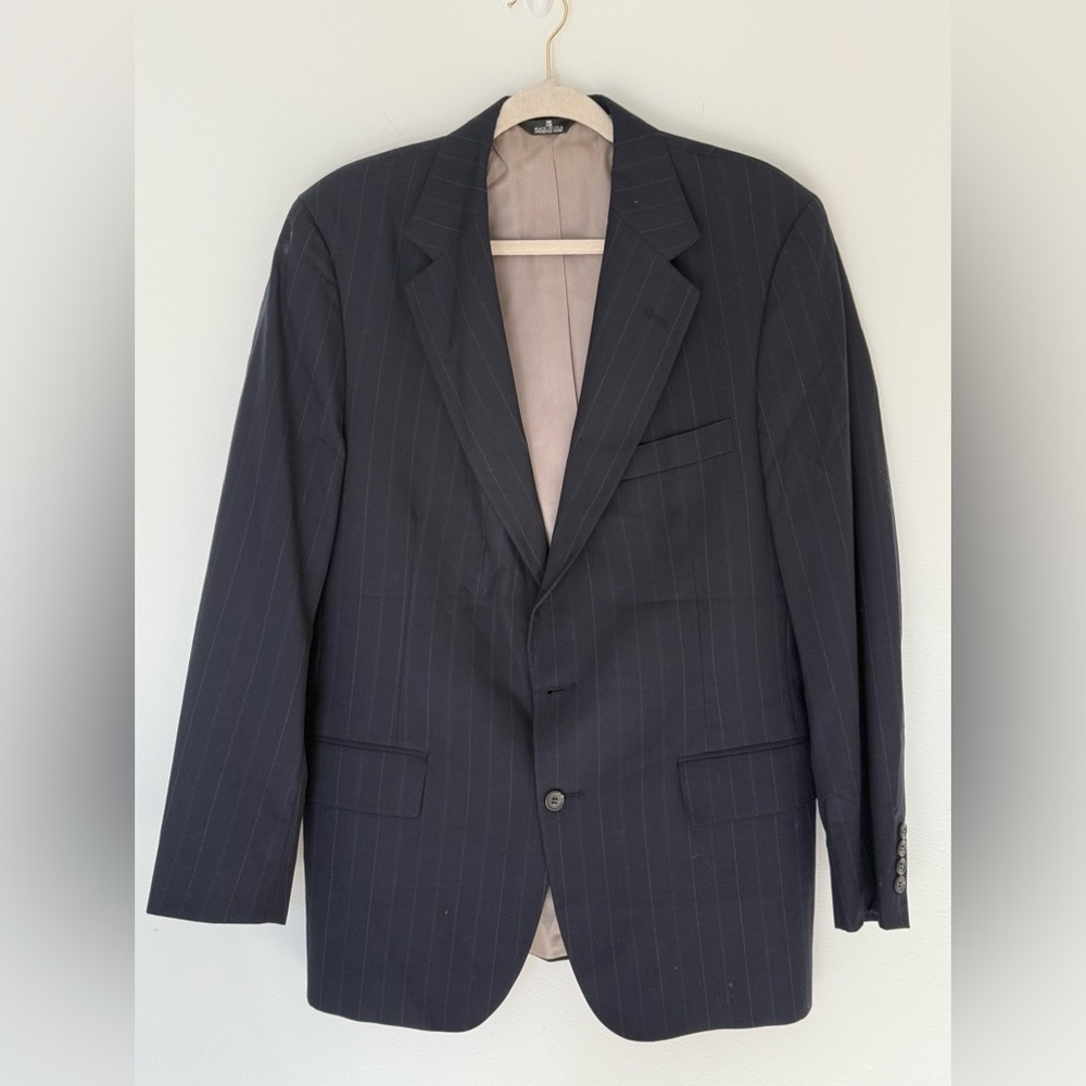Ralph Lauren Polo University Club Blazer Sports Suit Jacket 39R Navy Blue Wool